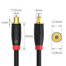 Carica l'immagine nel visualizzatore di Gallery, Syncwire Cavo Ottico Audio Digitale - 1.8M Optical Toslink Platinum 1.8m