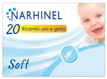Carica l'immagine nel visualizzatore di Gallery, NARHINEL 20 Ricambi Usa e Getta Soft in Plastica Morbida, con Filtro Assorbente, per Trattenere il Muco ed Aiutare a Liberare il Nasino, Rimuovendo le Fastidiose Secrezioni Nasali, 20 Ricariche 20 Unità (Confezione da 1)