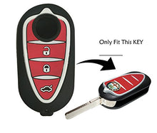 Carica l'immagine nel visualizzatore di Gallery, Cover Custodia Silicone per Chiave Alfa Romeo 3 Tasti Guscio Morbido...