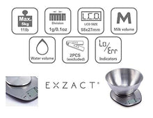 Carica l'immagine nel visualizzatore di Gallery, EXZACT Bilance da Cucina/Bilancia Elettronica ad Alta Precisione con Argento
