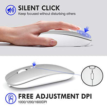 Carica l'immagine nel visualizzatore di Gallery, Inphic Mouse Bluetooth, a tre modalità, sottile, silenzioso, Argento - B