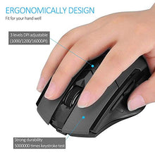 Carica l'immagine nel visualizzatore di Gallery, INPHIC Mouse Wireless Ricaricabile, ergonomico Senza Placcatura nera