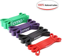 Carica l'immagine nel visualizzatore di Gallery, FEMOR Elastici Fitness 2080mm, Set da 4, Resistenza...