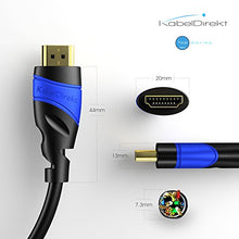 Carica l'immagine nel visualizzatore di Gallery, KabelDirekt 20m Cavo HDMI 4K, compatibile con (HDMI 2.0a/b, 20 m, Nero/Blu