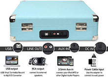 Carica l'immagine nel visualizzatore di Gallery, DIGITNOW! Portatile Giradischi a 3 Velocità(33 1/3, 45 e 78 Giri), Stile Blue