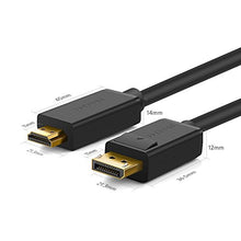 Carica l'immagine nel visualizzatore di Gallery, UGREEN Cavo DisplayPort HDMI 4K Ultra HD, Adattatore DP to Cable per 1M