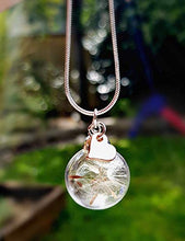 Carica l'immagine nel visualizzatore di Gallery, Festa della mamma Ciondolo cuore in oro rosa collana di tarassaco Catena... - Ilgrandebazar