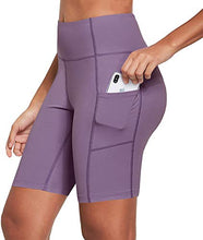 Carica l'immagine nel visualizzatore di Gallery, Ogeenier Donna Pantaloncini Sportivi con Tasche Fitness Allenamento Leggings...
