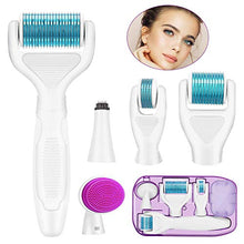 Carica l'immagine nel visualizzatore di Gallery, Rullo Derma, 6 In 1 Kit Titanium Roller, Fixget Microneedle Dermaroller per...