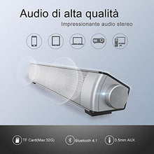 Carica l'immagine nel visualizzatore di Gallery, VersionTECH. Soundbar 2.0 Canali, Altoparlante Hi-Fi Suono Surround 3D,...