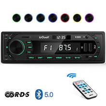 Carica l'immagine nel visualizzatore di Gallery, Autoradio Bluetooth RDS Stereo ieGeek, Luce dei Tasti a 7 Colori, 60WX4...