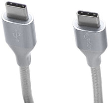 Carica l'immagine nel visualizzatore di Gallery, AmazonBasics - Cavo da USB C a di tipo C 2.0, in nylon a 0,9 m, Argento - Ilgrandebazar