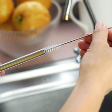 Carica l'immagine nel visualizzatore di Gallery, HOOMEE Cannucce in Acciaio Inox Riutilizzabili (Set da 8), Formato Famiglia - Ilgrandebazar