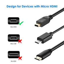 Carica l'immagine nel visualizzatore di Gallery, Rankie Cavo Micro HDMI a ad Alta velocità, Supporta Ethernet, 1.8m, Nero