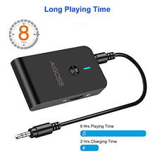 Carica l'immagine nel visualizzatore di Gallery, Aigoss Bluetooth 5.0 Trasmettitore e Ricevitore 3.5mm AUX Adattatore...