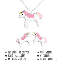 Carica l'immagine nel visualizzatore di Gallery, Monkimau Collana in argento Sterling 925 con ciondolo a forma di unicorno,...
