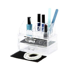 Carica l'immagine nel visualizzatore di Gallery, Ordinare&amp;Co Cosmetic Organizer Blocco 2 Cassetti Trasparente
