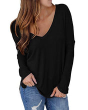 Carica l'immagine nel visualizzatore di Gallery, YOINS Donna Maglione Inverno Maglioni Scollo a V Maglia Maniche XXL, Nero 05 - Ilgrandebazar