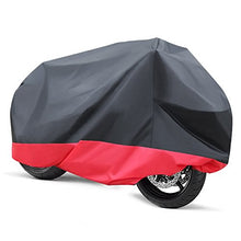 Carica l'immagine nel visualizzatore di Gallery, GHB XXL Coprimoto Telo Motociclo Copri Scooter Impermeabile Nero Rosso
