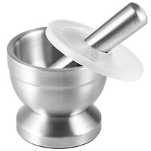 Carica l'immagine nel visualizzatore di Gallery, Tera Mortaio e Pestello in Acciaio Inox 18/8 Pillole Spezia Macinino... - Ilgrandebazar