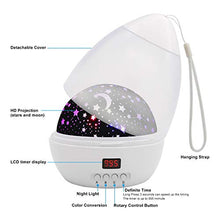 Carica l'immagine nel visualizzatore di Gallery, Lampada Proiettore Stelle con Timer, Luce Notturna per Bambini 4 Bianco