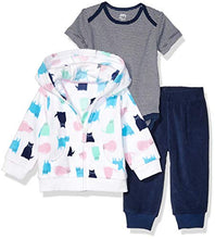 Carica l'immagine nel visualizzatore di Gallery, Amazon Essentials 3-Piece Microfleece Hoodie Set Unisex-Bimbi 0-24 - Ilgrandebazar
