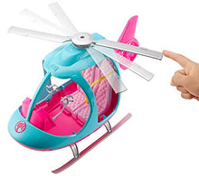 Carica l'immagine nel visualizzatore di Gallery, Barbie FWY29 l'Elicottero per Bambole, Rosa e Azzurro con Elica che Gira,... - Ilgrandebazar