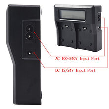 Carica l'immagine nel visualizzatore di Gallery, LP-E6 DSTE - Batteria di ricambio (2 pezzi) e rapida LCD Dual Charger...