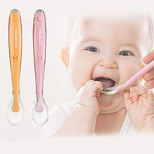 Carica l'immagine nel visualizzatore di Gallery, Cucchiaino Svezzamento Set 4 Silicone Neonato Cucchiai Manico... - Ilgrandebazar