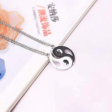 Carica l'immagine nel visualizzatore di Gallery, yin yang collana,Ciondolo 2pc Collana Ciondolo Tai Chi Yin Yang White&amp;black - Ilgrandebazar
