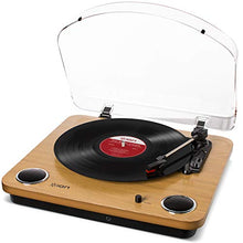 Carica l'immagine nel visualizzatore di Gallery, ION Audio Max LP - Giradischi Vinili a tre velocità con Casse, Legno Chiaro
