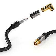 Carica l'immagine nel visualizzatore di Gallery, KabelDirekt Cavo Antenna TV, Connettore Coassiale Femmina gomito a 90°, 2m - Ilgrandebazar