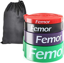 Carica l'immagine nel visualizzatore di Gallery, FEMOR Elastici Fitness 2080mm, Set da 4, Resistenza...