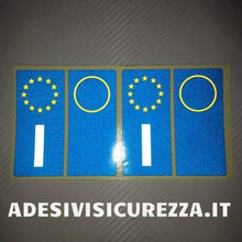 Carica l'immagine nel visualizzatore di Gallery, StickersLab - Adesivi per Targa Italiana Kit da 4 Pezzi RIFRANGENTI Ultra...