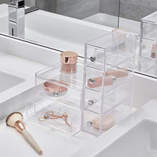 Carica l'immagine nel visualizzatore di Gallery, iDesign Porta trucchi con 4 cassetti, Mini cassettiera per make up,...