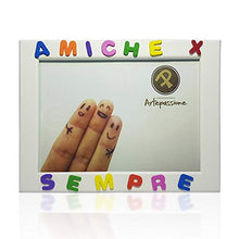 Carica l'immagine nel visualizzatore di Gallery, Cornici per foto in legno con la scritta Amiche X Sempre, da appoggiare o...