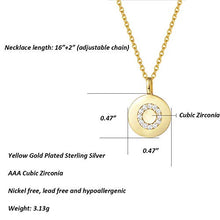 Carica l'immagine nel visualizzatore di Gallery, AGVANA Collana in oro con lettera da donna argento sterling 925 iniziali O - Ilgrandebazar