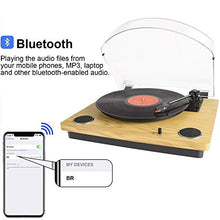 Carica l'immagine nel visualizzatore di Gallery, Giradischi bluetooth per vinile con altoparlanti stereo, giradischi per...