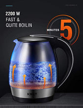 Carica l'immagine nel visualizzatore di Gallery, Bollitore Acqua Elettrico, KIKET in Vetro con...