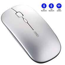 Carica l'immagine nel visualizzatore di Gallery, Inphic Mouse Bluetooth, a tre modalità, sottile, silenzioso, Argento - B