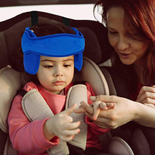 Carica l'immagine nel visualizzatore di Gallery, Fascia Testa Seggiolino Auto,Supporto Bambini Cuscino da Viaggio Blu