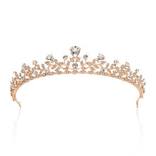 Carica l'immagine nel visualizzatore di Gallery, SWEETV Frizzante Cristallo Principessa Tiara Spettacolo Matrimonio Oro Rosa - Ilgrandebazar