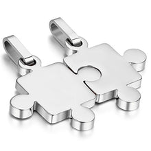 Carica l'immagine nel visualizzatore di Gallery, Cupimatch 2pcs Acciaio Inossidabile Pendente Coppia Ciondolo Collana Amore... - Ilgrandebazar