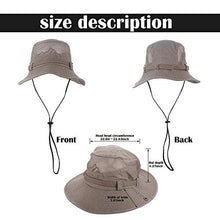 Carica l'immagine nel visualizzatore di Gallery, Obling Cappello estivo, unisex, a tesa larga, protegge dai raggi UV, Khaki