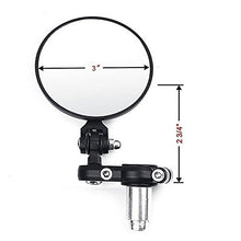 Carica l'immagine nel visualizzatore di Gallery, KATUR Specchietto retrovisore per Moto 7/8in 22mm Maniglia Tonda Bar... - Ilgrandebazar