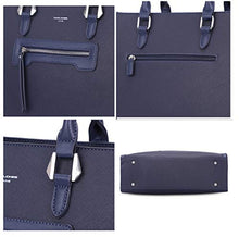 Carica l'immagine nel visualizzatore di Gallery, David Jones - Borsa a Mano Donna Lavoro Grande Capacità - Tote Shopper Blu