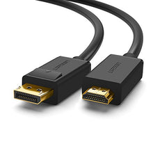 Carica l'immagine nel visualizzatore di Gallery, UGREEN Cavo DisplayPort HDMI 4K Ultra HD, Adattatore DP to Cable per 1M