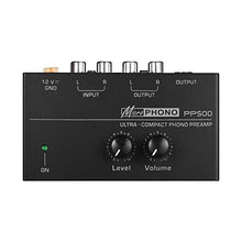 Carica l'immagine nel visualizzatore di Gallery, Muslady Phono Preamplificatore Ultra-compatta con Controlli di Livello e...