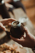Carica l'immagine nel visualizzatore di Gallery, BALIBETOV Mate Argentino Set di Zucca Naturale Fatto a Marrone Scuro - Ilgrandebazar