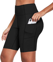 Carica l'immagine nel visualizzatore di Gallery, Ogeenier Donna Pantaloncini Sportivi con Tasche Fitness Allenamento Leggings...